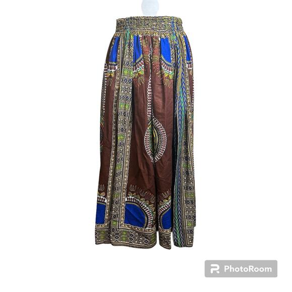 Rainbow Maxi Skirt Women’s One Size Bohemian Lagenlook Multicolored Cotton - Picture 2 of 9